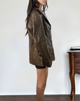 Maxima Leather Blazer