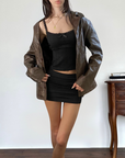 Maxima Leather Blazer