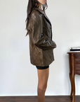 Maxima Leather Blazer