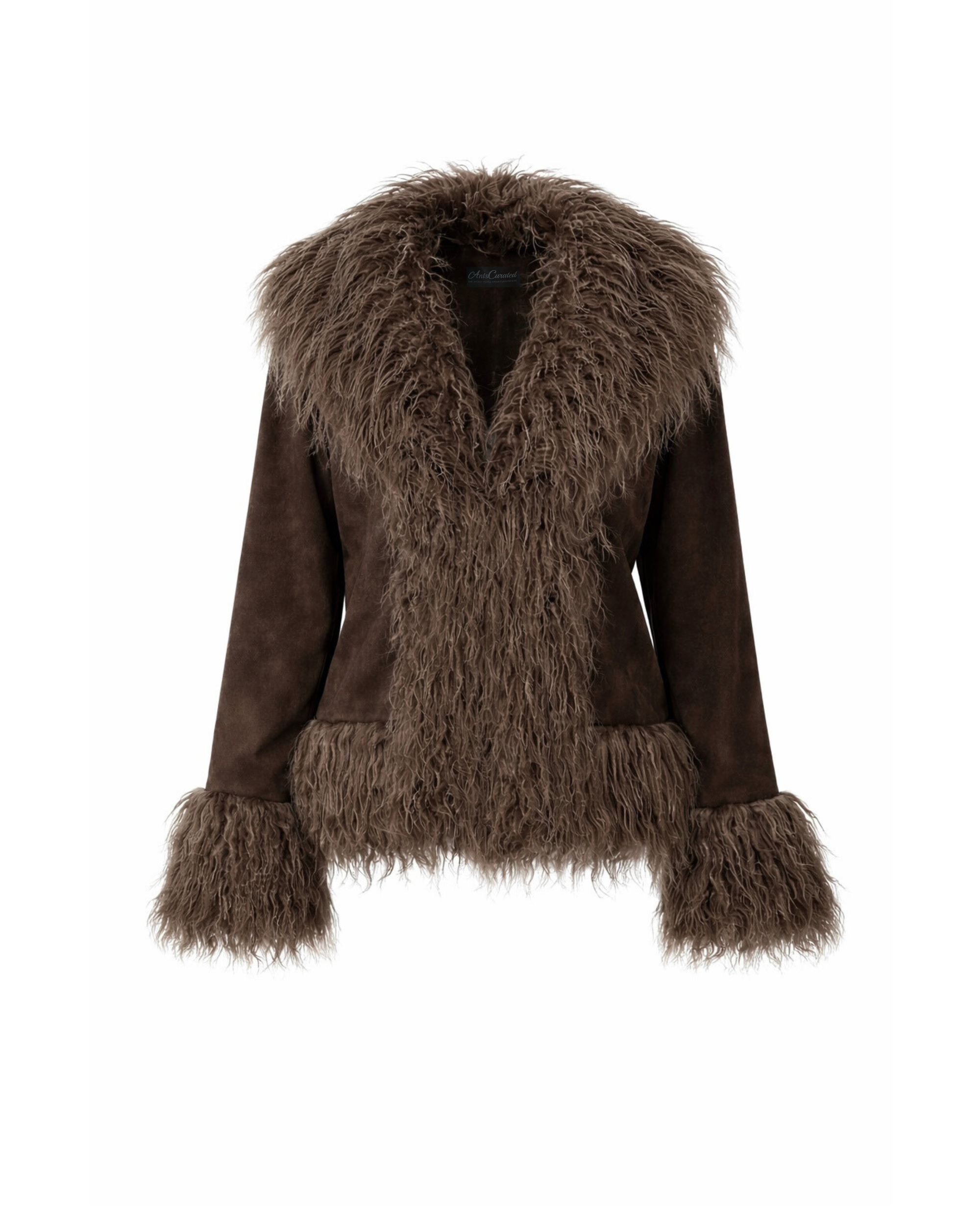 Polly Cropped Afghan Coat