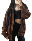 Pecan Leather Bomber