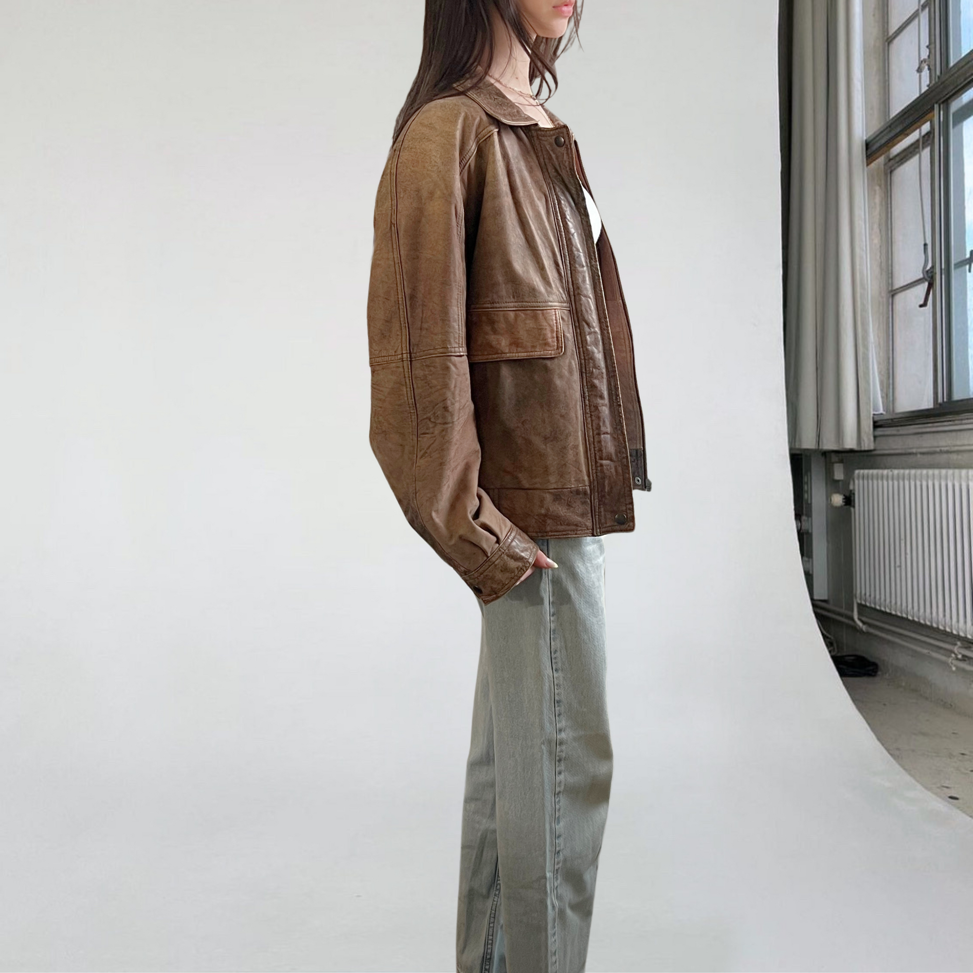 Reed Leather Bomber