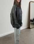 Darly Leather Bomber