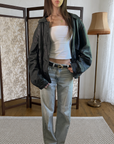 Selene Leather Bomber