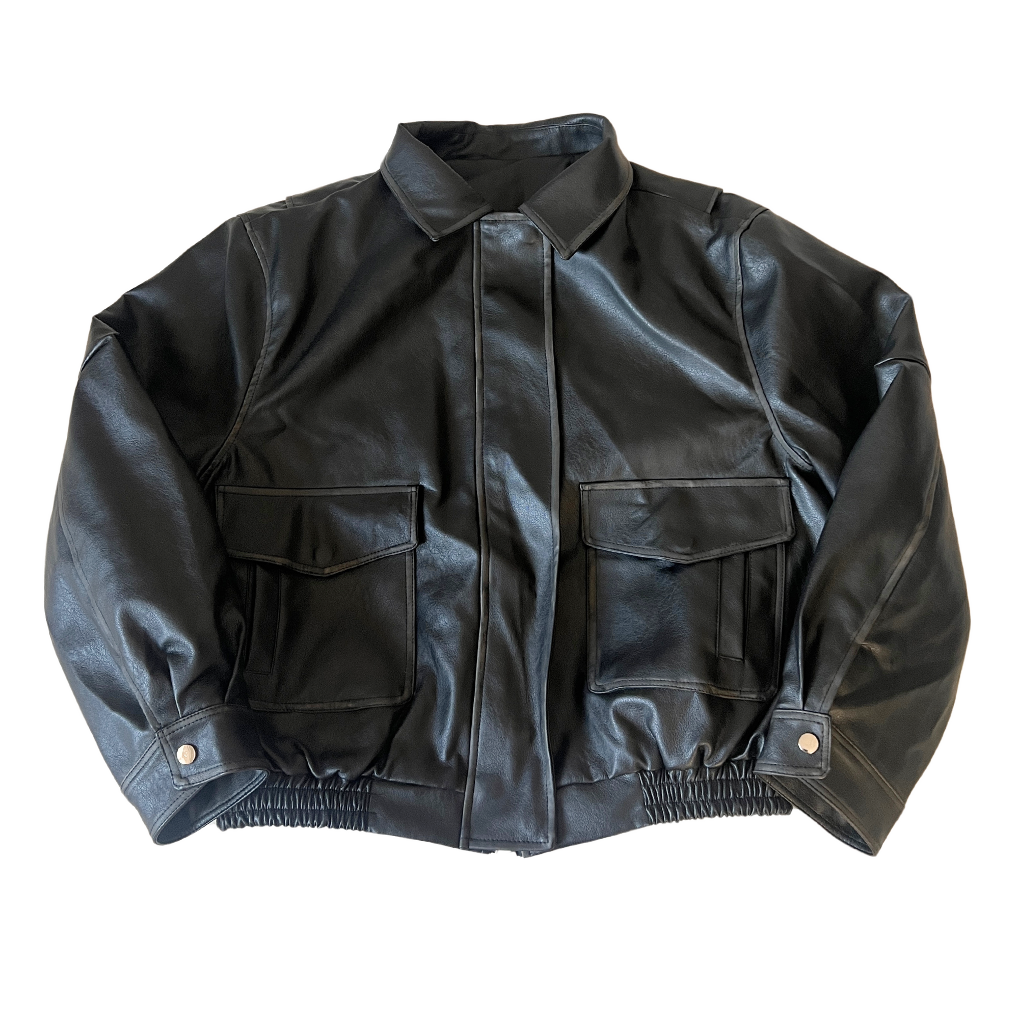 BLK Vegan Leather Bomber