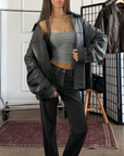 Marla Leather Bomber