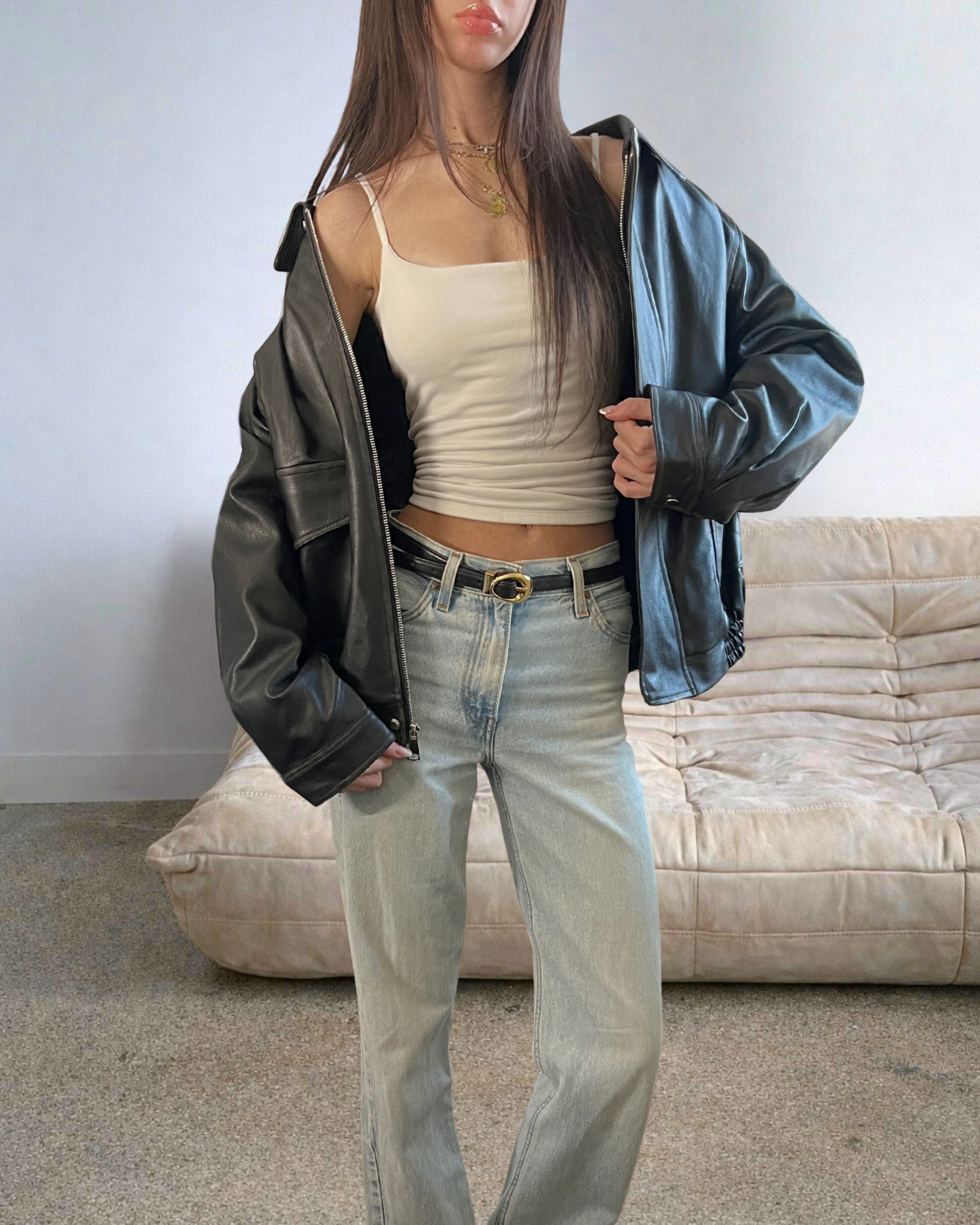 BRN Vegan Leather Bomber