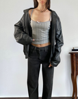 Jacky Leather Bomber