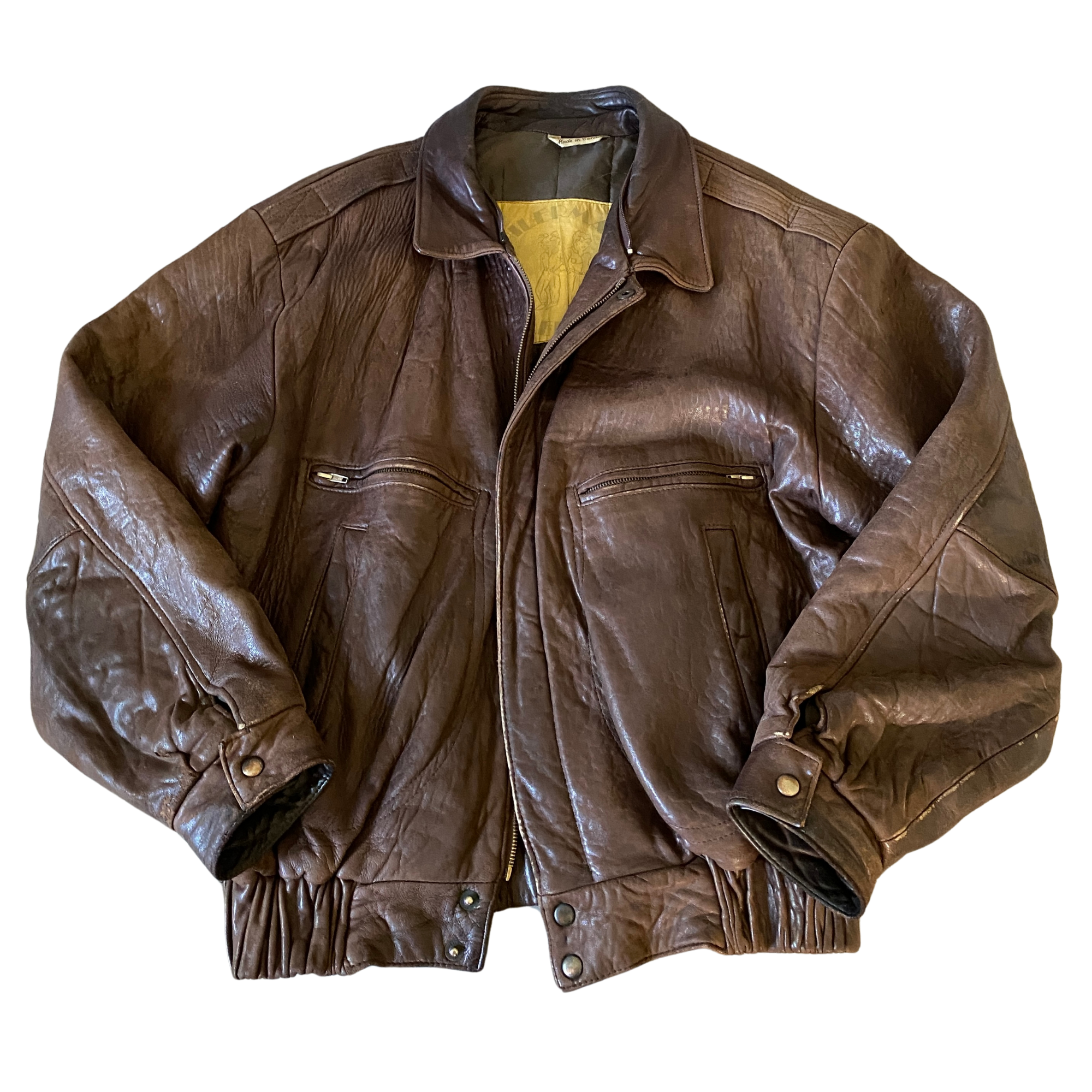 Bilermain Leather Bomber