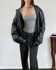 Jacky Leather Bomber