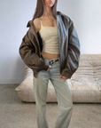 BRN Vegan Leather Bomber