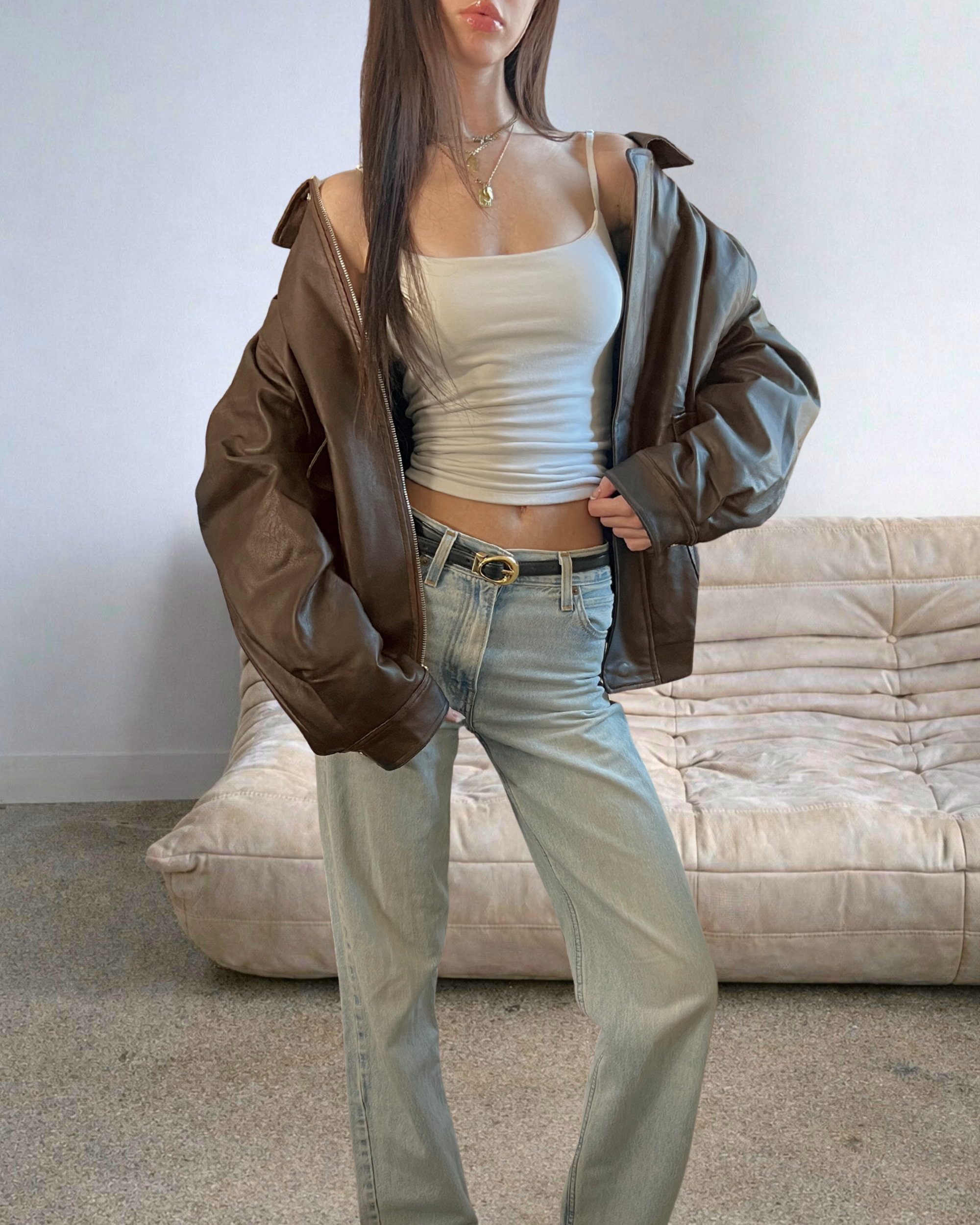 BLK Vegan Leather Bomber