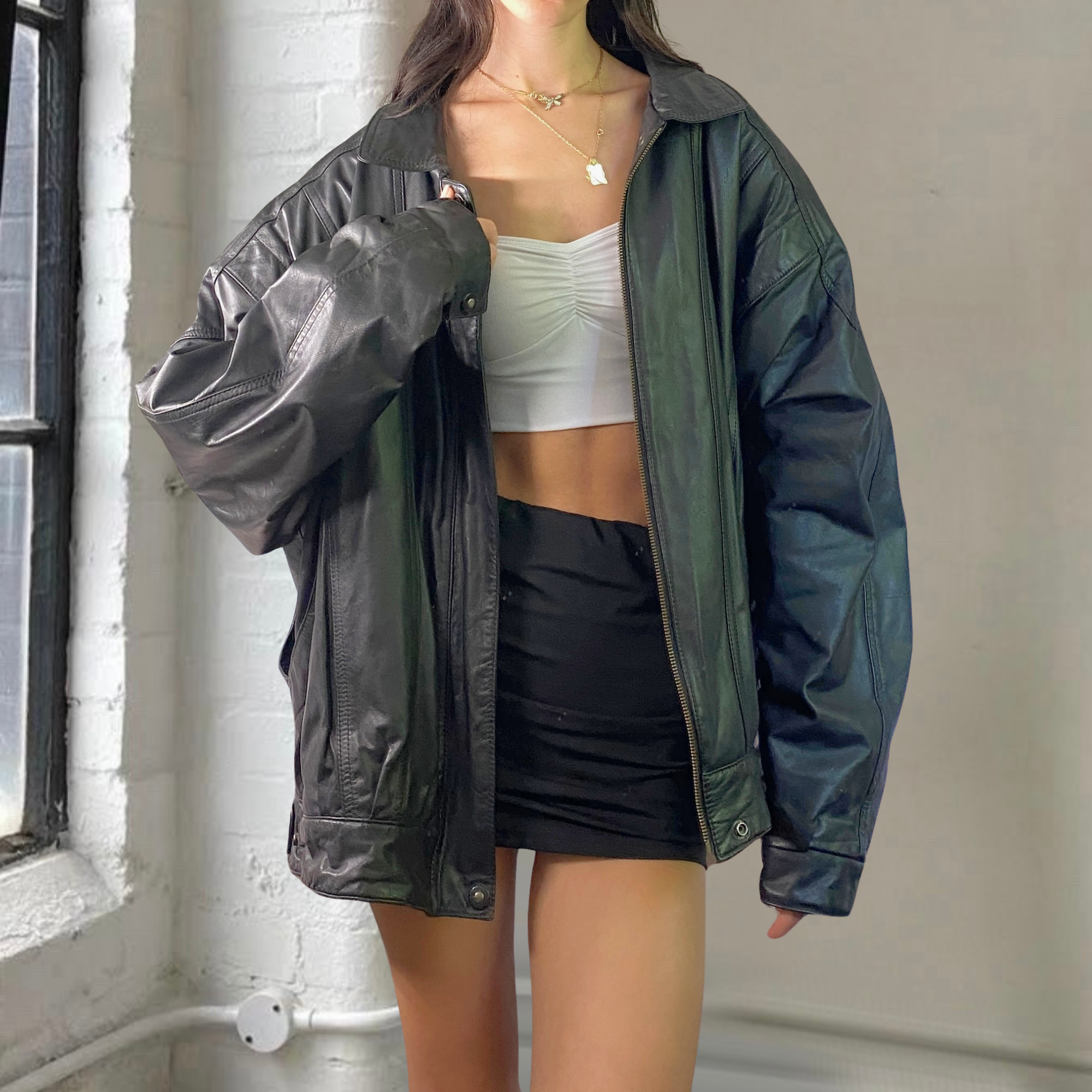 Delfino Leather Bomber