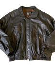 Crow Leather Bomber