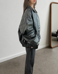 Beth Leather Bomber