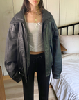 Pelle Cuir Leather Bomber