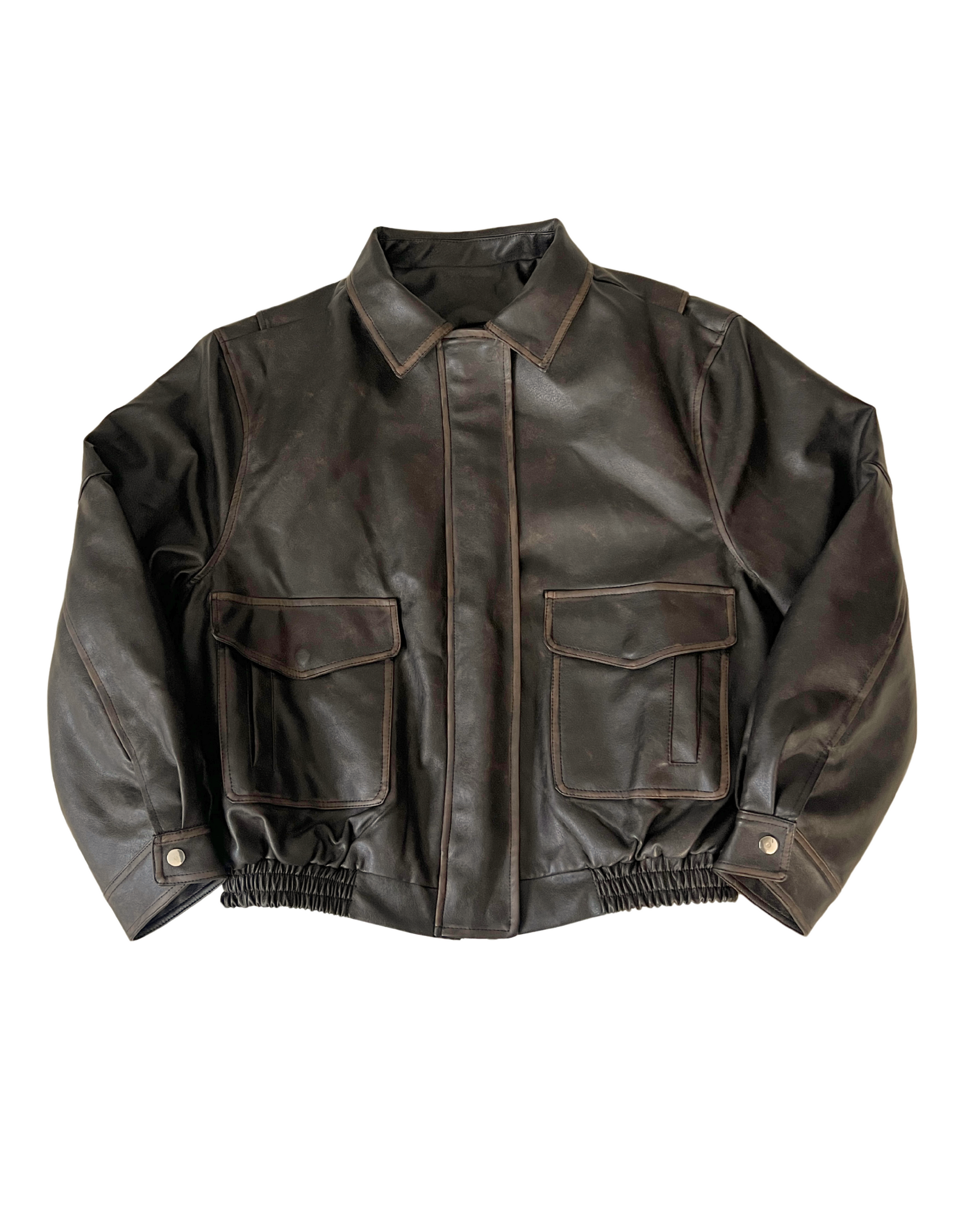 BLK Vegan Leather Bomber