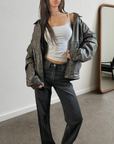 Esguire Leather Bomber