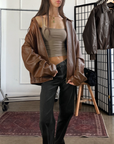 Reed Leather Bomber