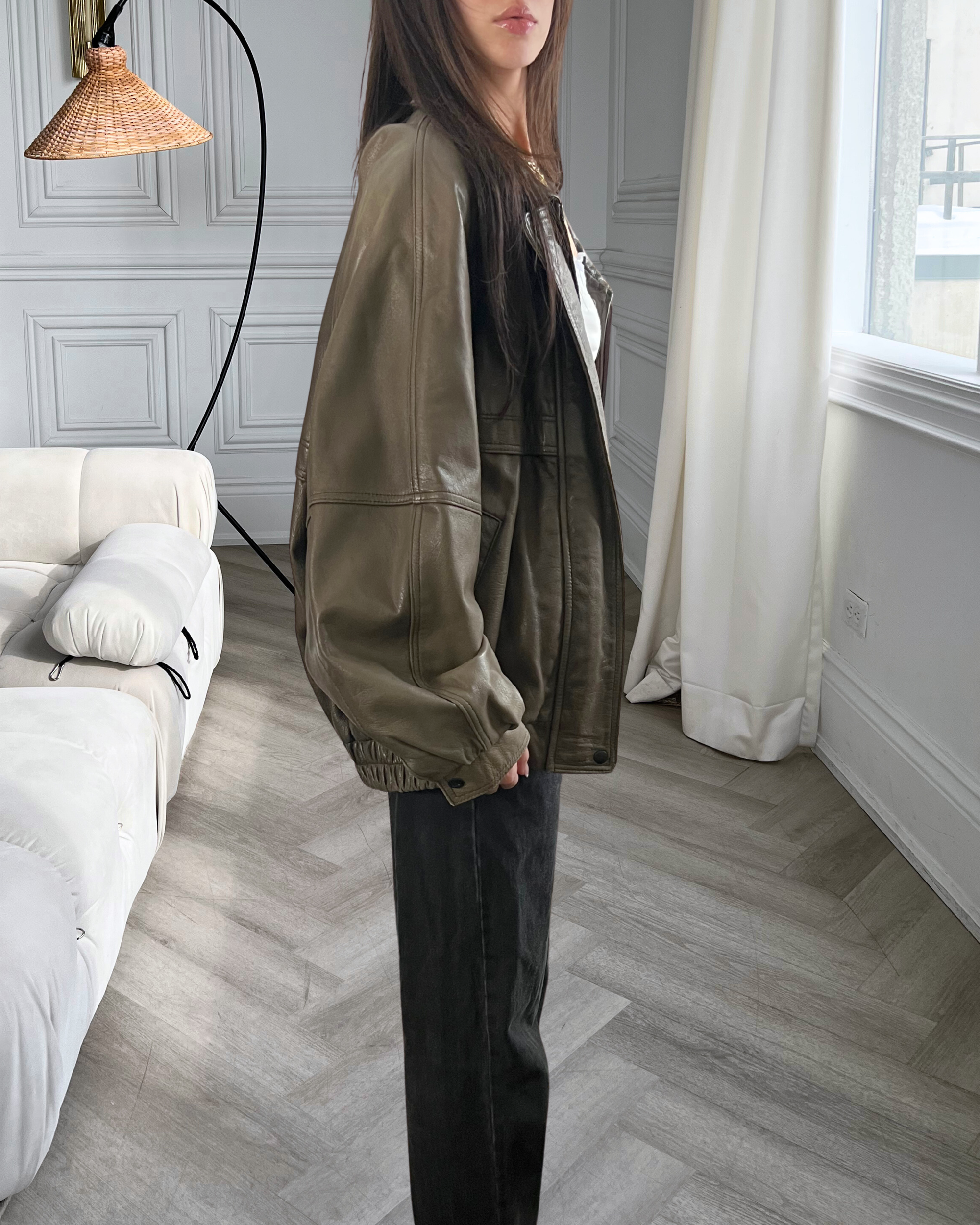 Solen Leather Bomber