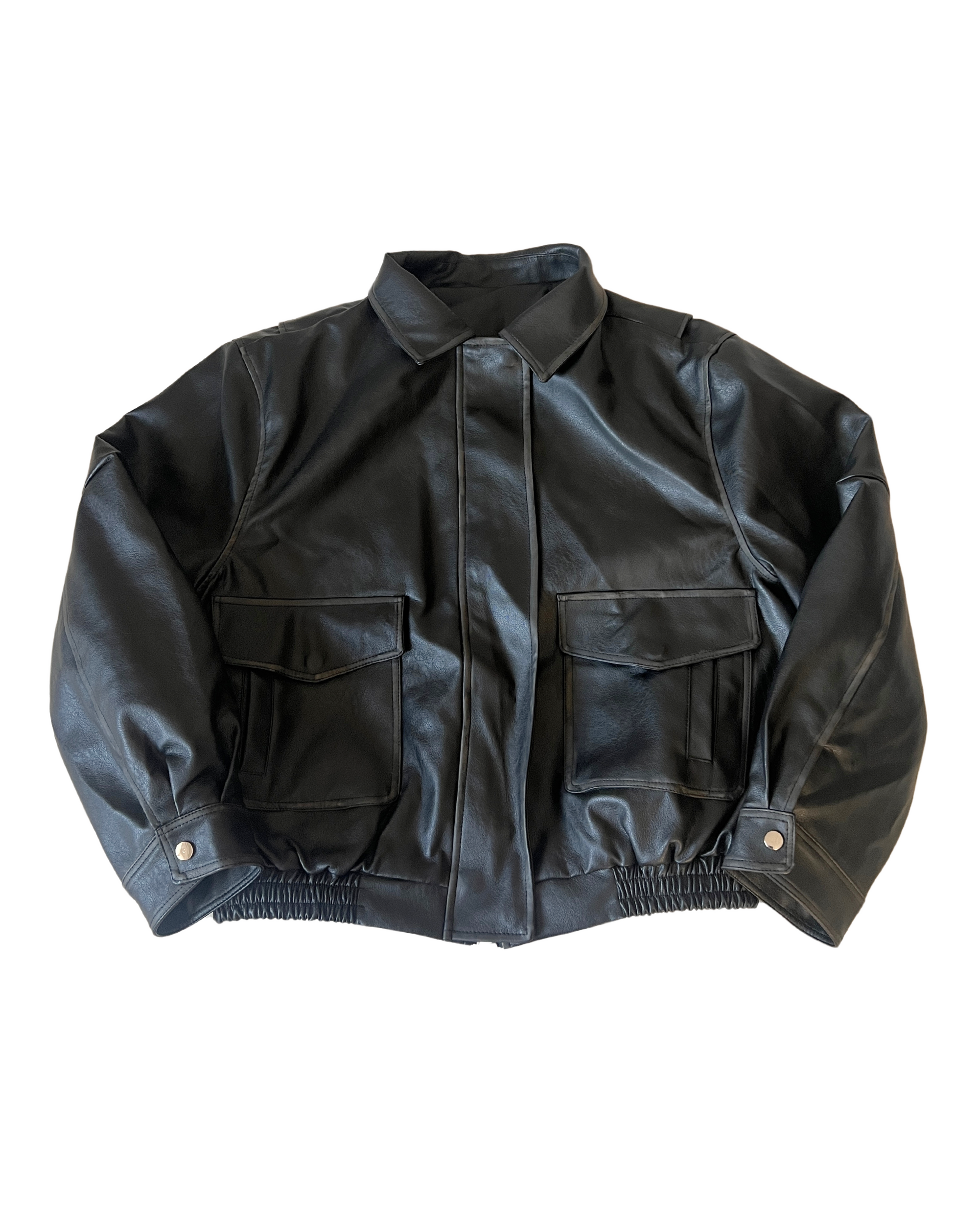 BLK Vegan Leather Bomber