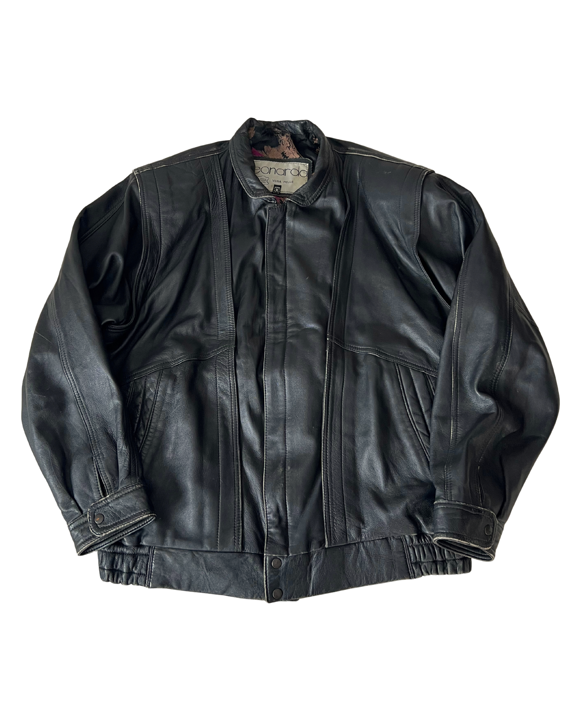 Leo Leather Bomber