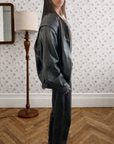 Leo Leather Bomber