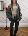 Leo Leather Bomber