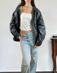 Cosa Nova Leather Bomber