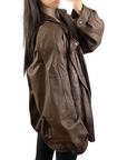 Espresso Leather Bomber