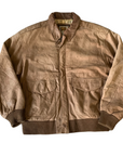 Russet Leather Bomber