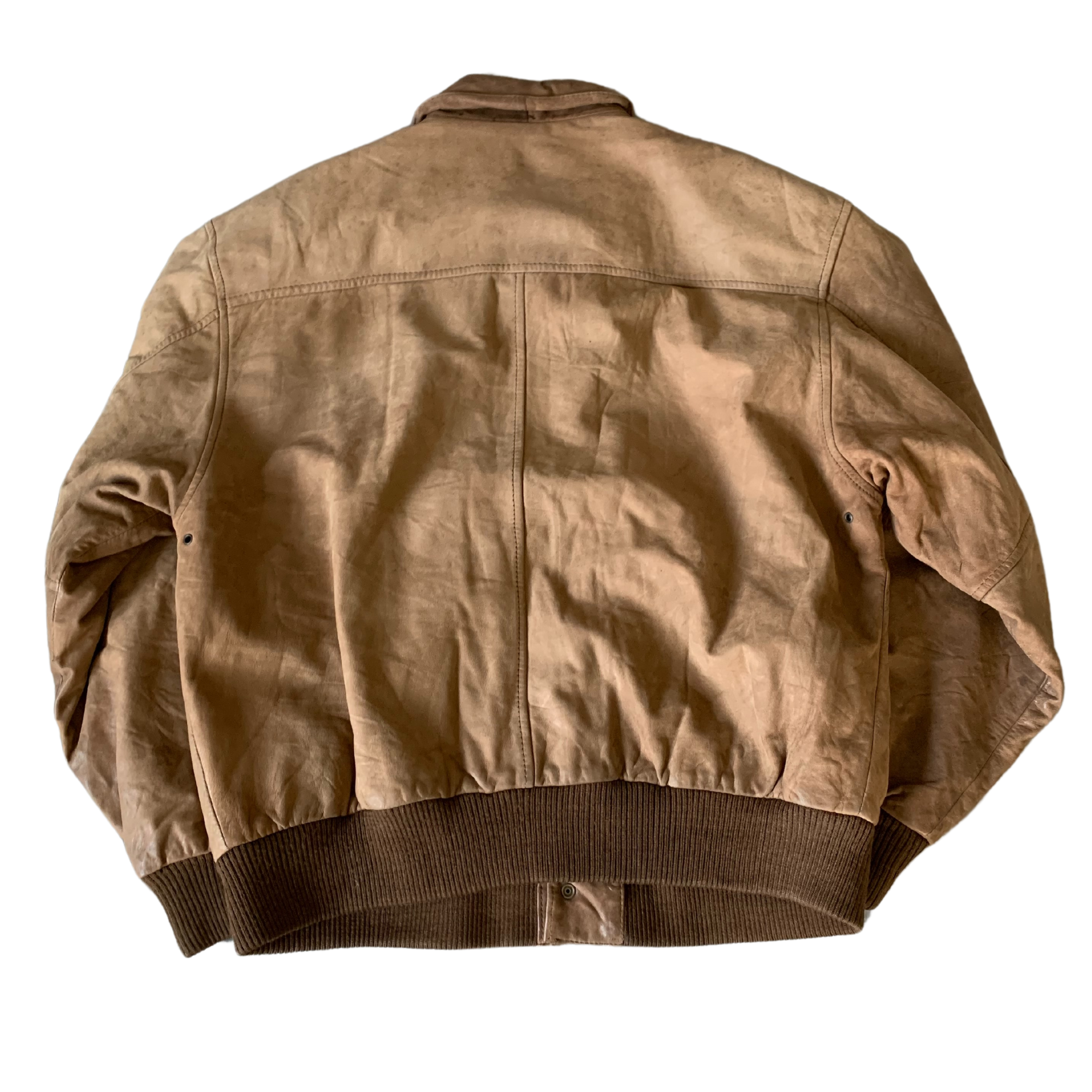 Russet Leather Bomber