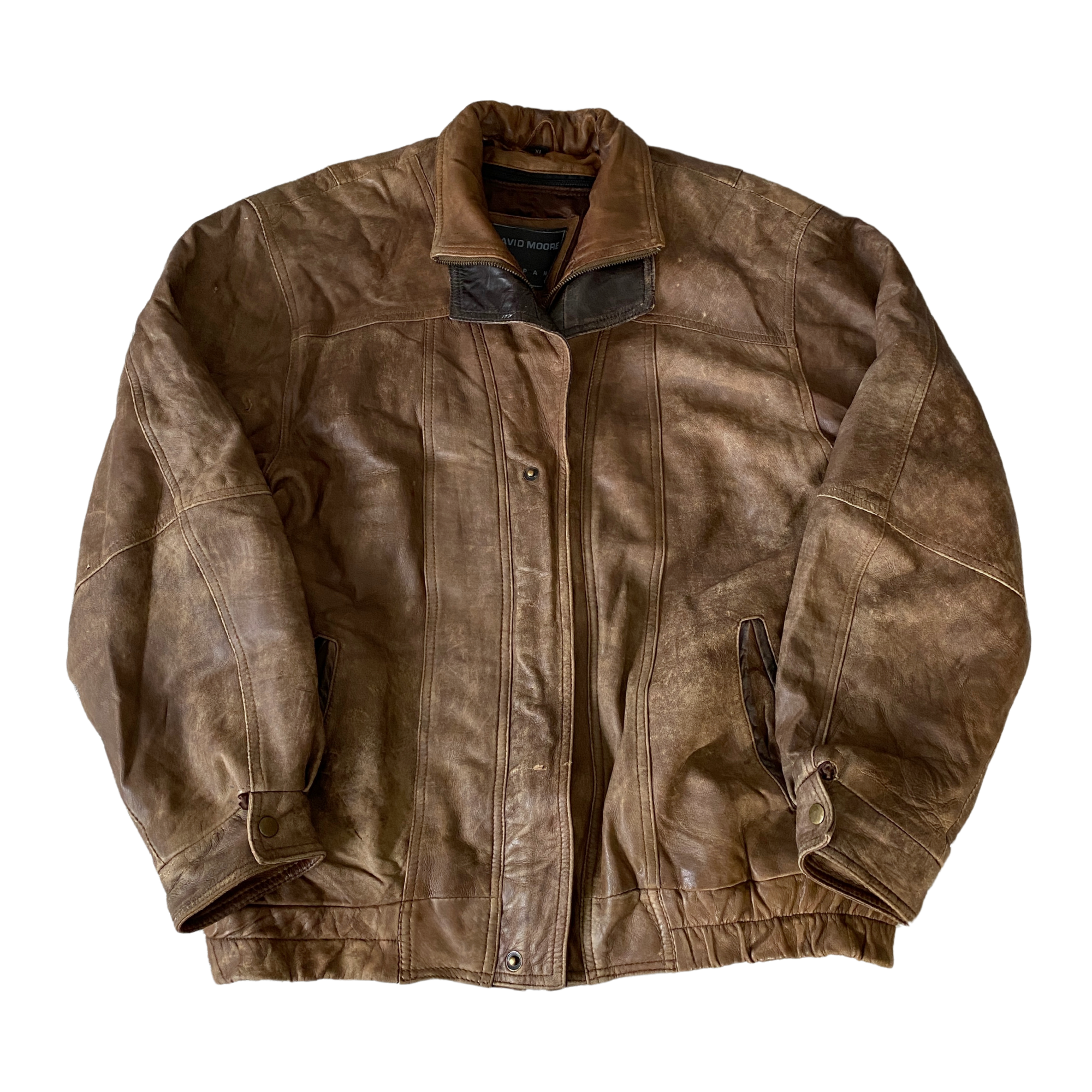 David Moore Leather Bomber