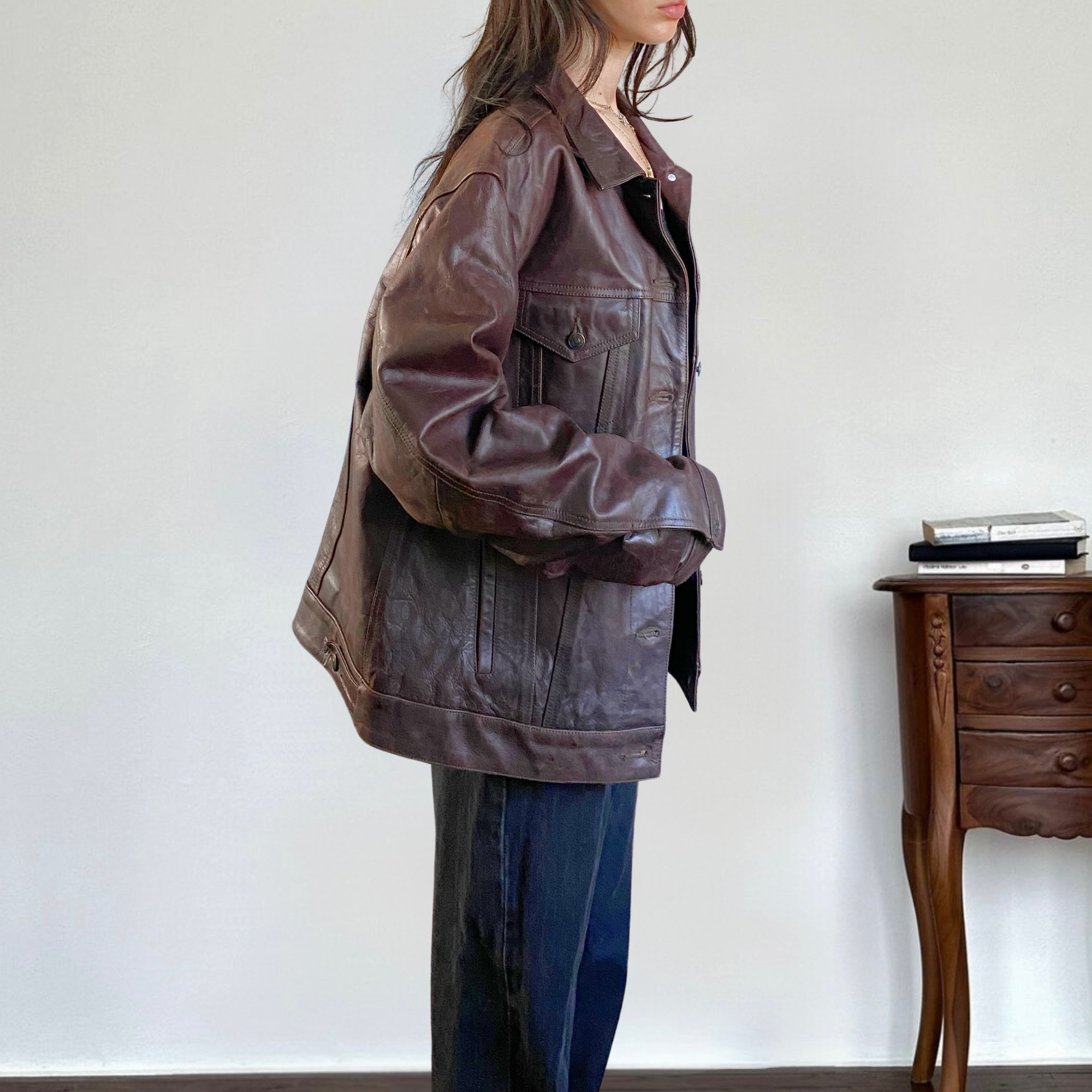 Billie Leather Bomber