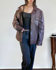 Billie Leather Bomber