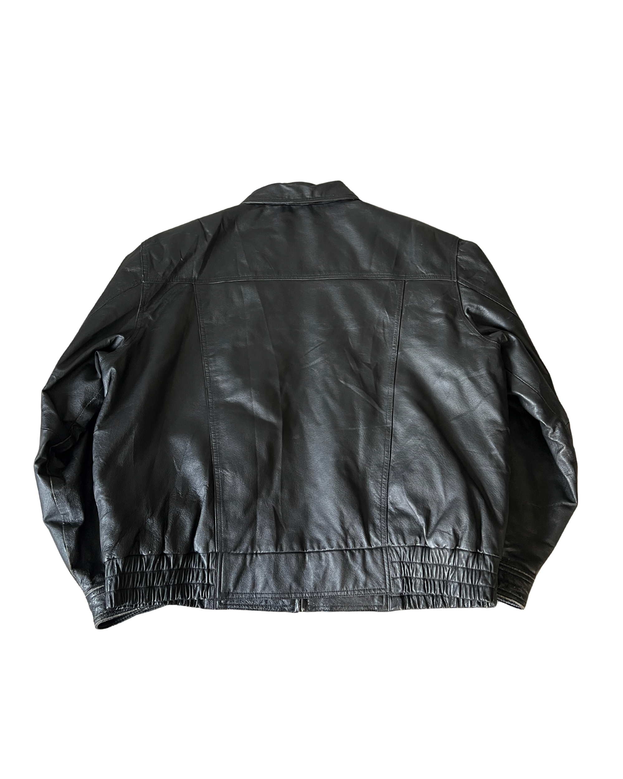 Rose Leather Bomber