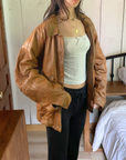 Mirage Leather Bomber