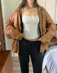 Mirage Leather Bomber