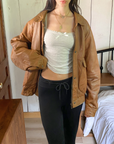 Mirage Leather Bomber