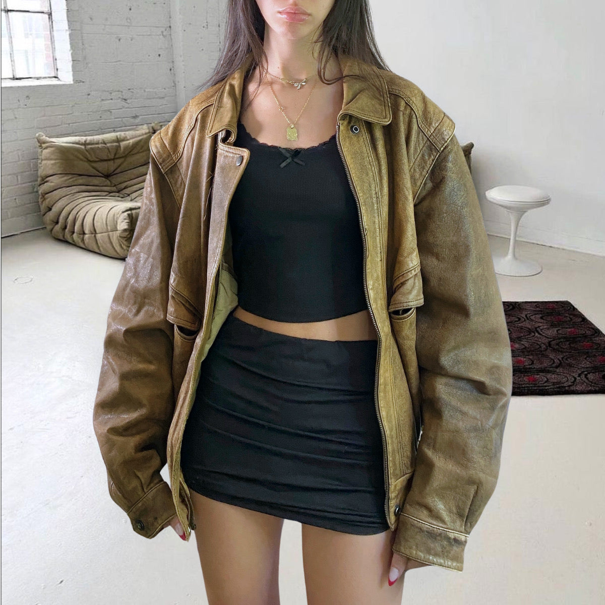 Sand Leather Bomber