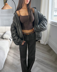 Molly Leather Bomber