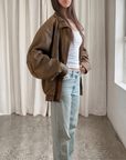 Dreamy Leather Bomber