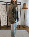 Grace Leather Bomber