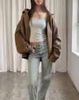 Dreamy Leather Bomber