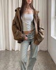 Dreamy Leather Bomber
