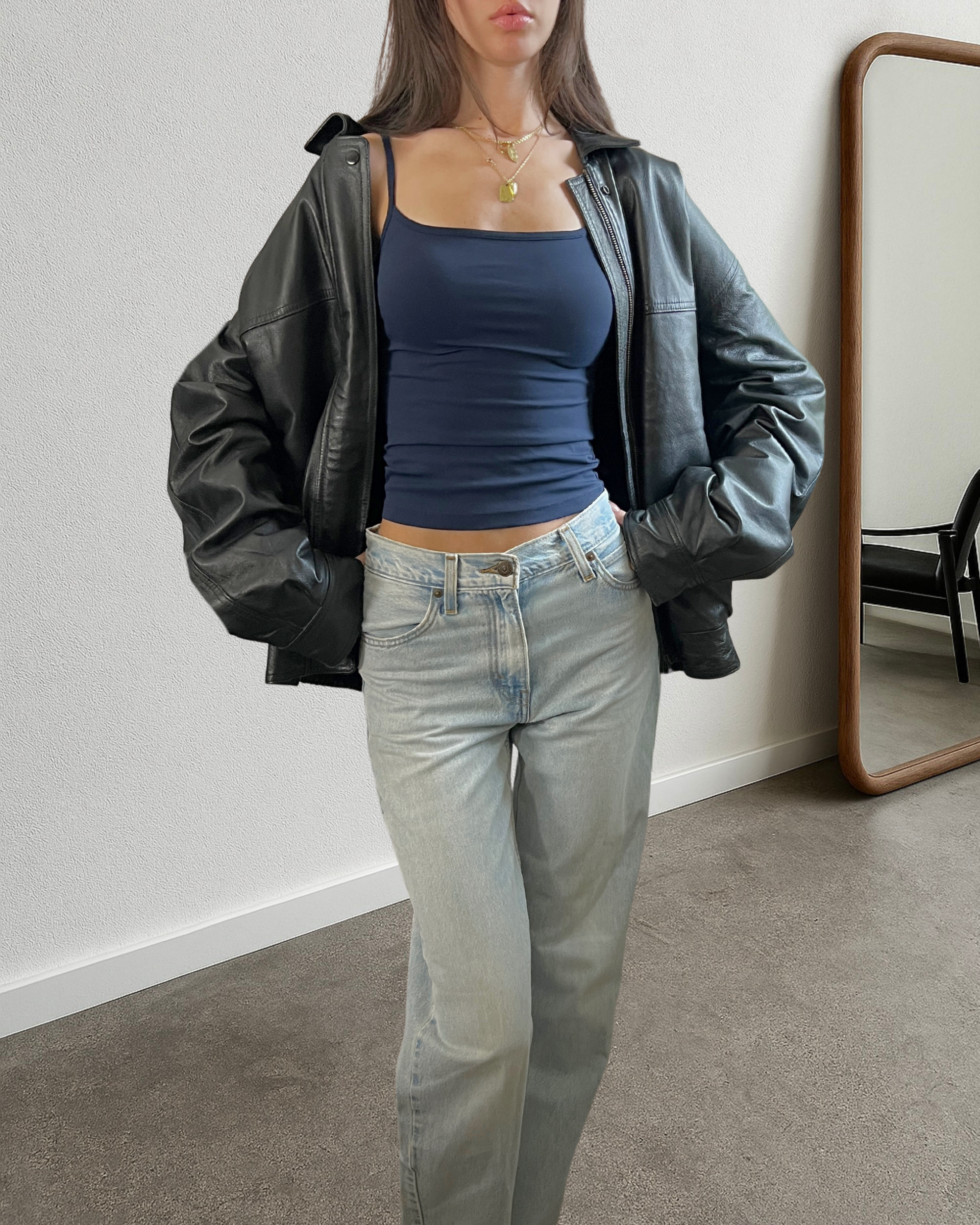 Holly Leather Bomber