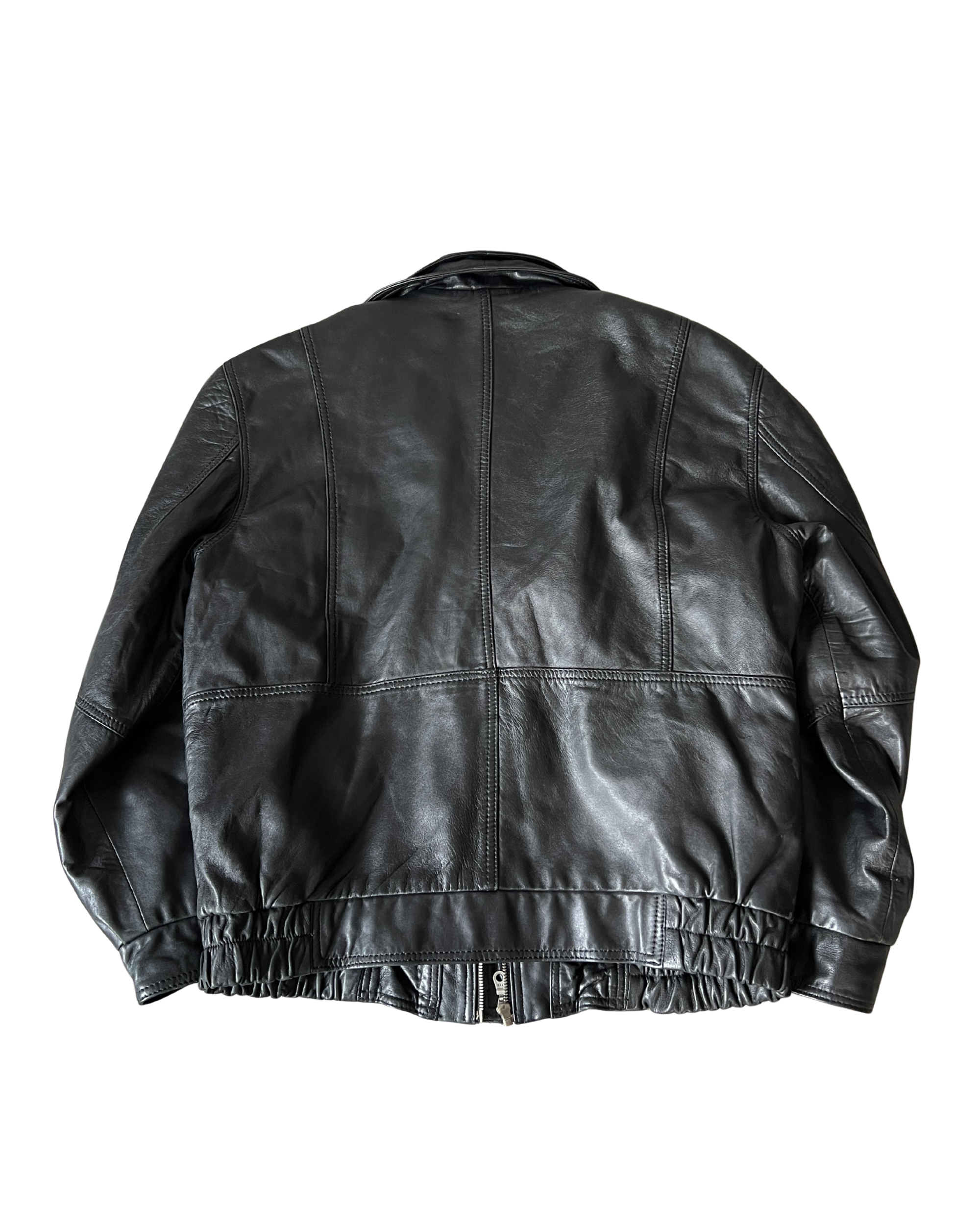 Belly Leather Bomber