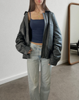 Holly Leather Bomber