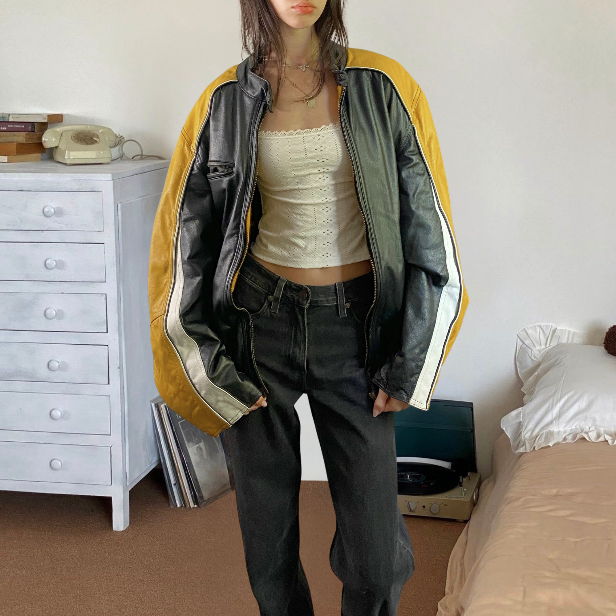 Yellow Leather Jacket