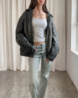 Gaia Leather Bomber